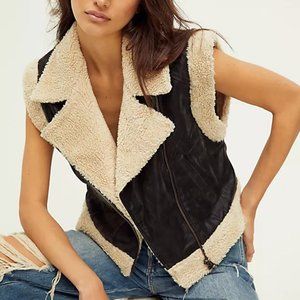 Free People Clover Teddy Vest XS